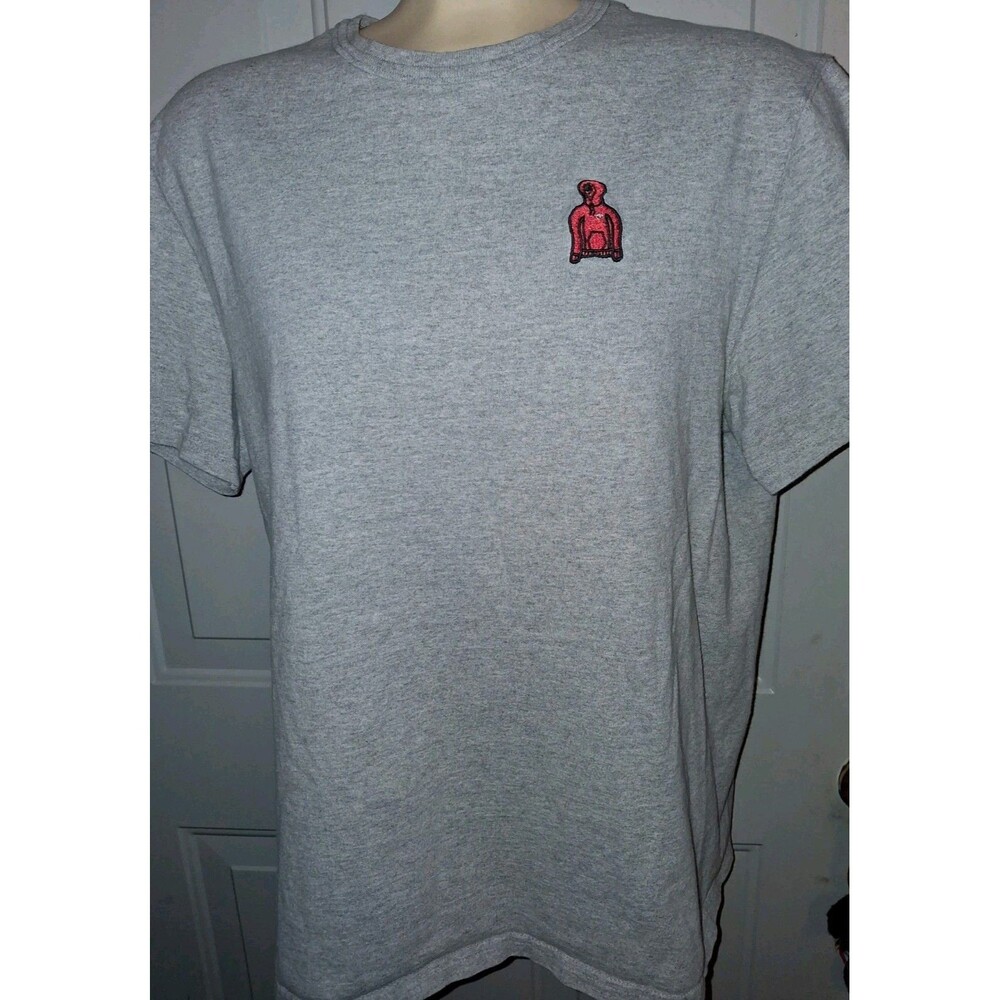 Champion Graphic T Shirt Mens Medium Embroidered Logo Tee Gray
